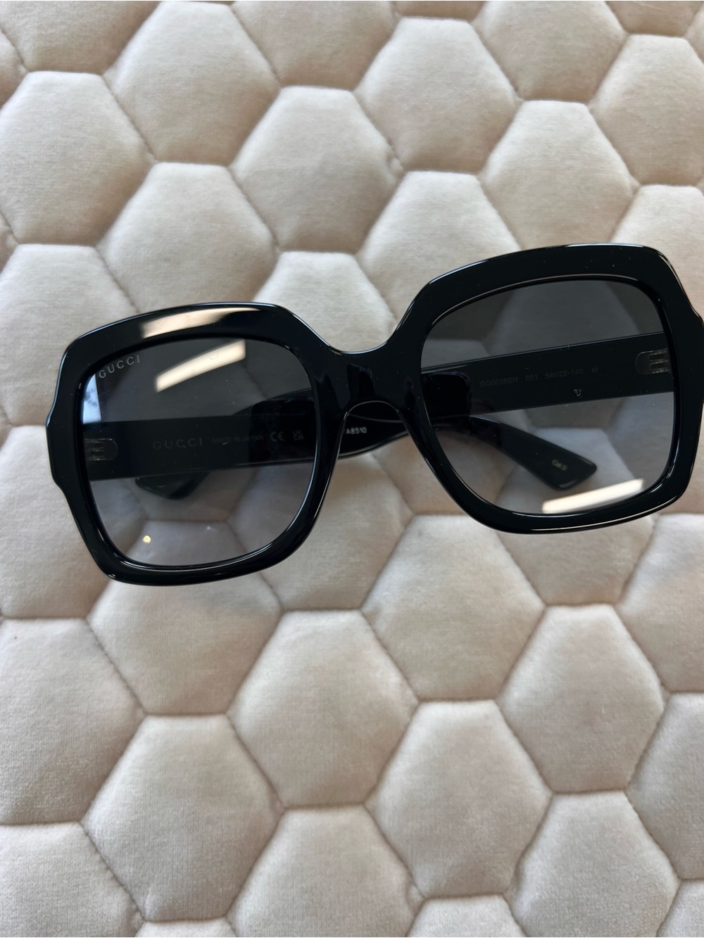 Authentic Gucci GG0036SN Black Geometric Sunglasses